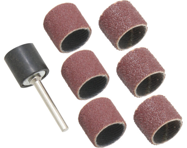 6 Schleifbänder Ø 13 mm + Träger