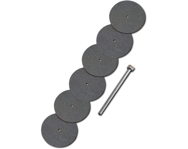 6 Trennscheiben Ø 22 mm + Dorn