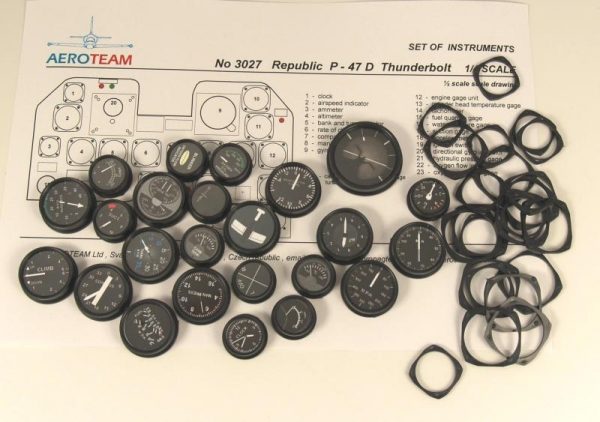 Cockpit Instrumente Republic P-47D Thunderbolt 1/5