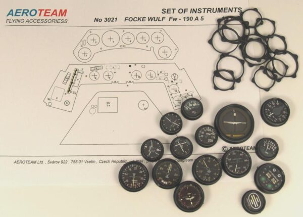 1/3 Cockpit Instrumente Focke Wulf Fw - 190
