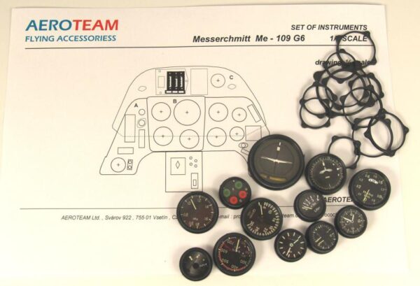 1/3 Cockpit Instrumente Messerschmitt Me - 109 G 6
