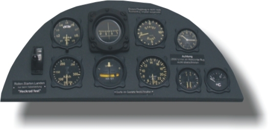 1/4 Bücker Bü 131 Instrumentenbrett Kit