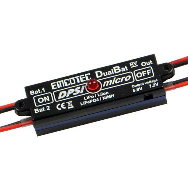 DPSI Micro DualBat 5.9V/7.2V F3A Akkuweiche