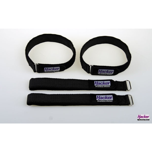 Hacker Klettband-Gurt gummiert 25x400mm