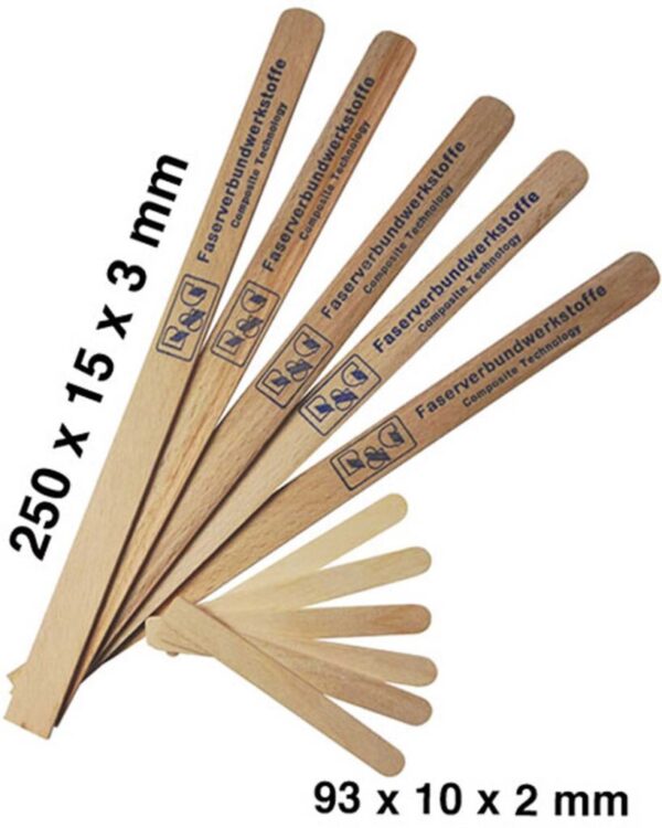 R&G Holzrührspatel (93 x 10 x 2 mm) PKG à 50 Stk.