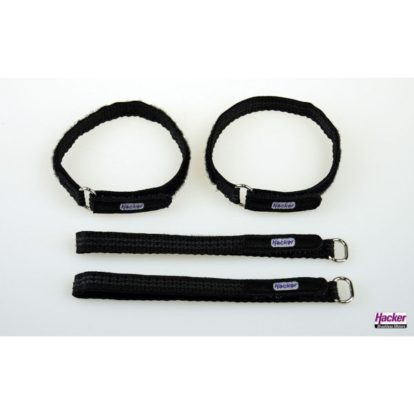 Hacker Klettband-Gurt gummiert 10x250mm