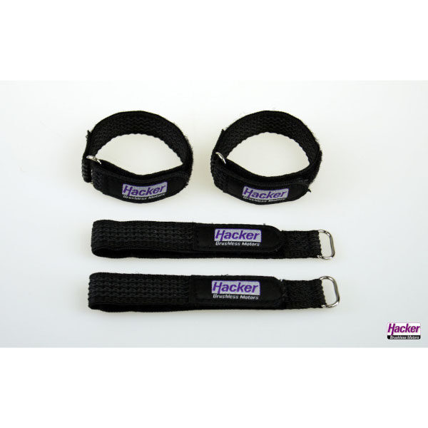 Hacker Klettband-Gurt gummiert 15x200