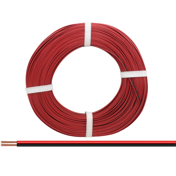 Zwillingslitze 0.25 mm² rot-schwarz